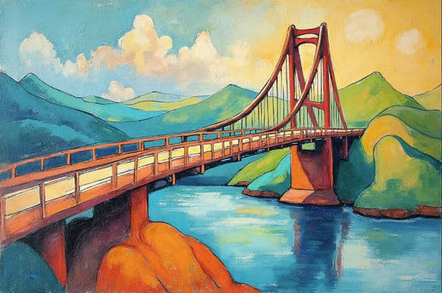 Fauvist Suspension Bridge