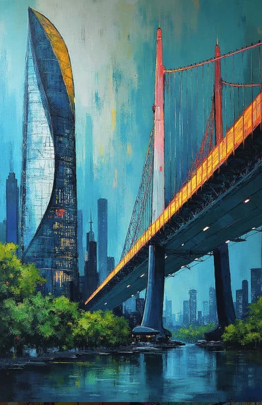 Sail Tower Suspension Bridge