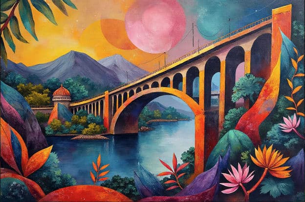 Tropical Arch Bridge Lotus
