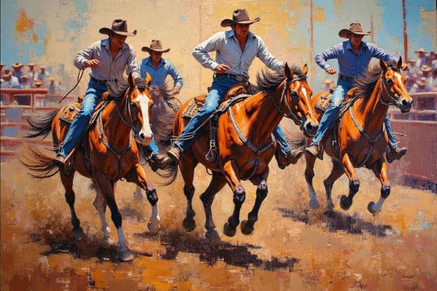 Four Riders Arena Blue Shirts