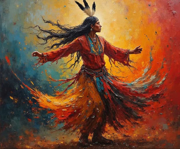 Fire Swirl Woman Dance