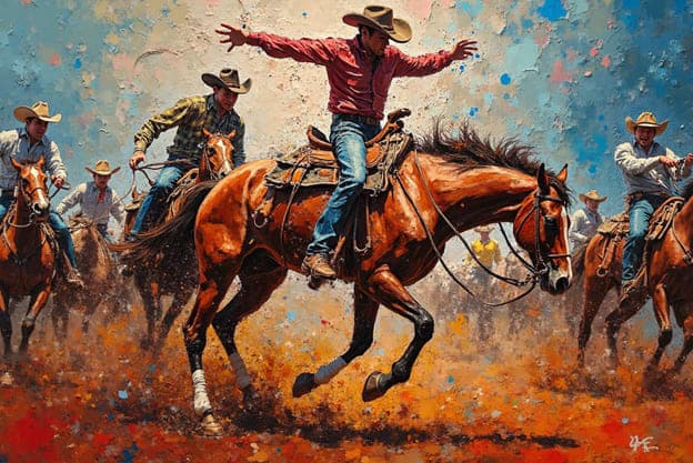 Arms Out Bronc Splatter