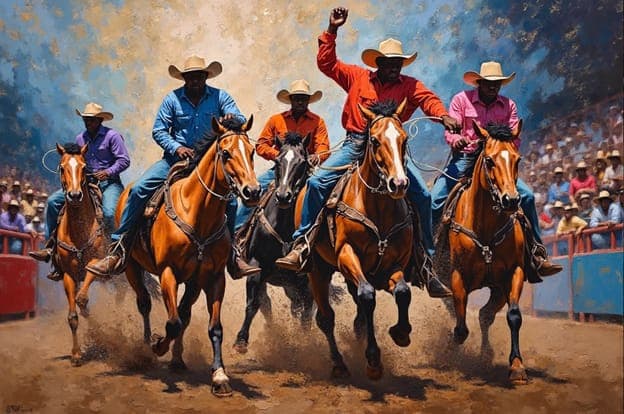 Five Riders Rodeo Crowd