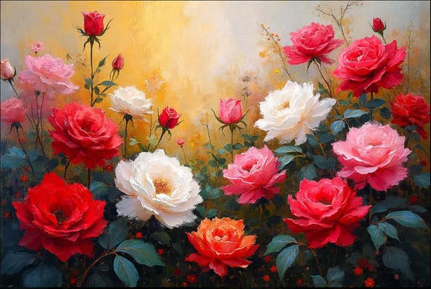 Multicolor Rose Garden Gold