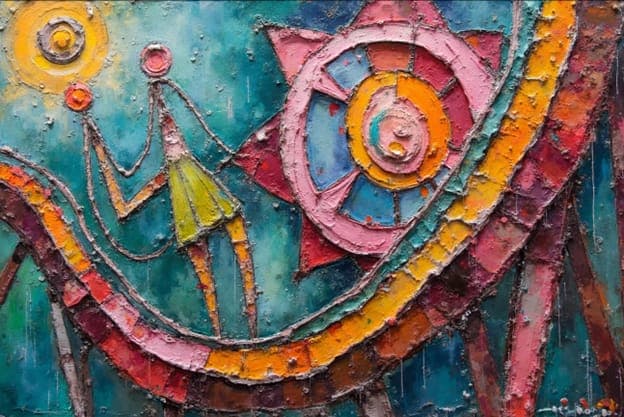 Figure With Balloon Spiral