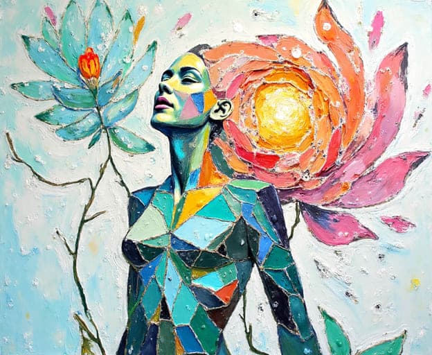 Mosaic Body Lotus Woman