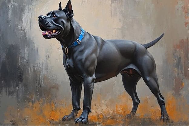 Black Great Dane Fiery Backdrop