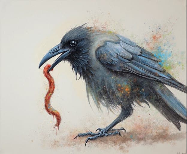 Raven Red Worm Splatter Cream
