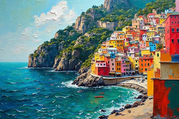 Cinque Terre Cliffside Aerial