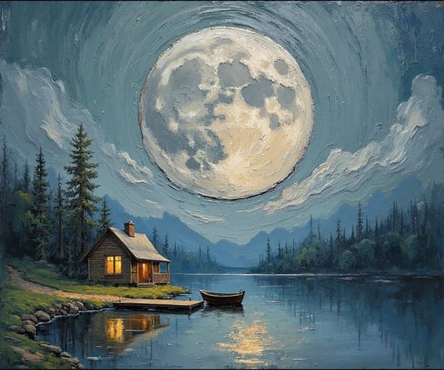 Full Moon Lake Cabin Dock
