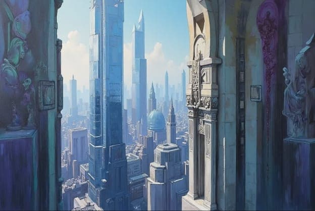 Gothic Cathedral View City Skyline
