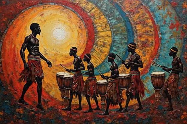 Drummers Djembe Concentric Sunburst Rings