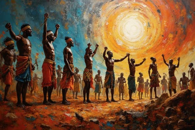 Warriors Raised Fists Radiant Sunburst