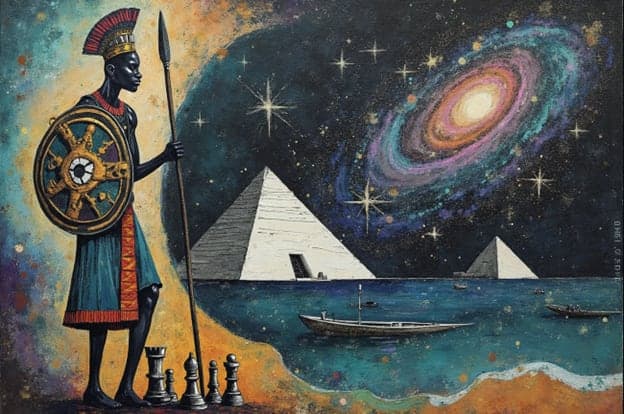 Warrior Shield Spear Galaxy Pyramids Chess Pieces