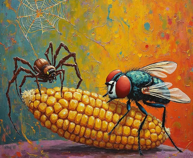 Giant Spider Fly Corn Cob Textured