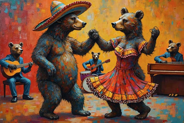 Dancing Bears Mariachi Band Piano Fiesta
