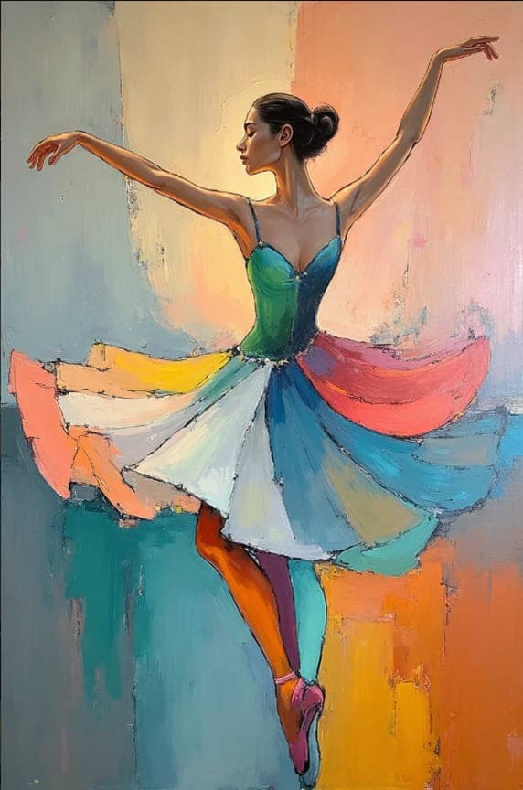 Ballerina Solo Colorful Patchwork Dress Pointe