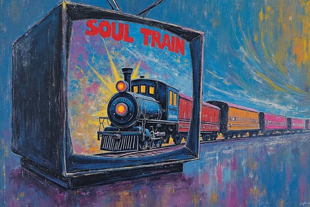 Soul Train Retro Tv Locomotive Steam Engine Cars
