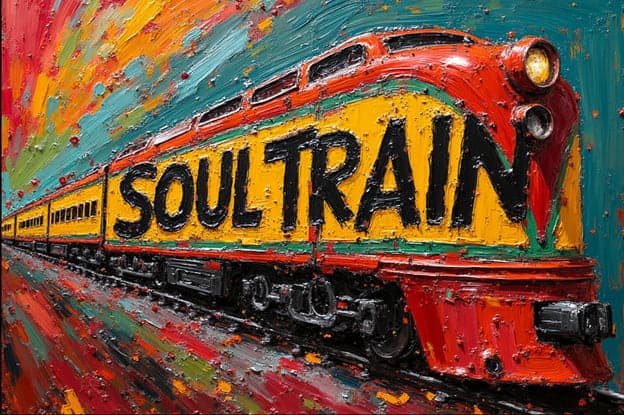 Soul Train Textured Locomotive Colorful Abstract
