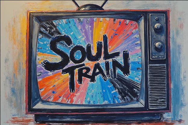 Soul Train Retro Tv Colorful Radial Burst