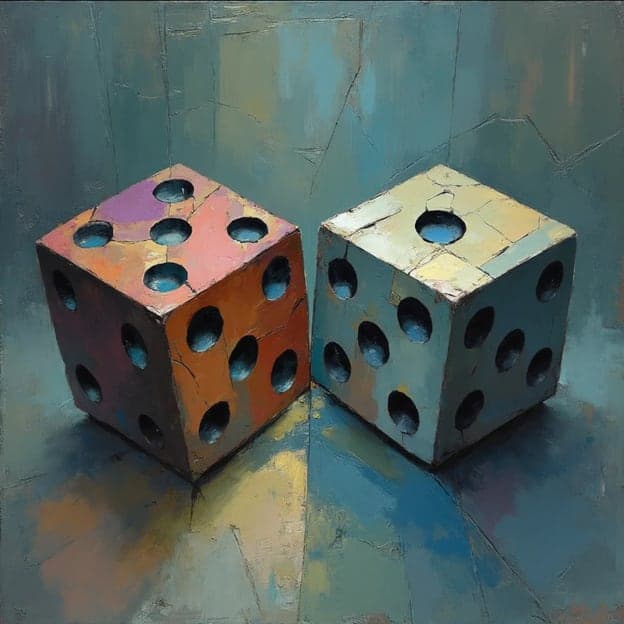 Dice Pair Textured Pink White Teal
